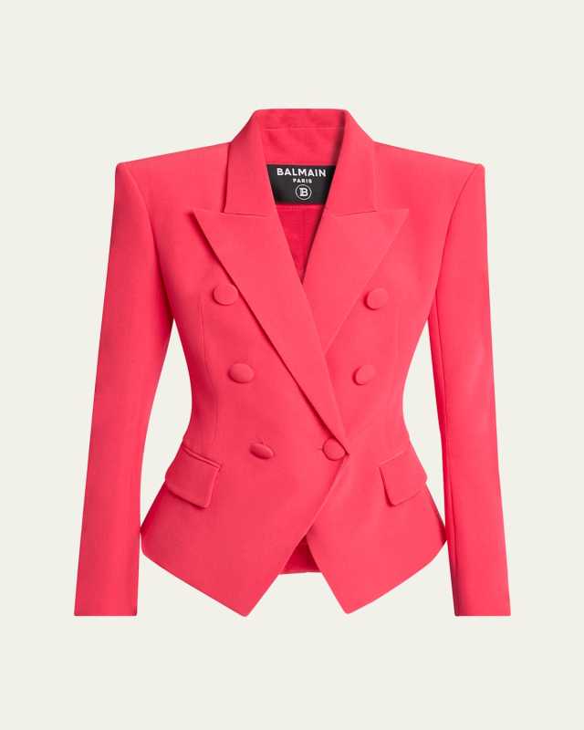 Fitted Double-Breasted Blazer